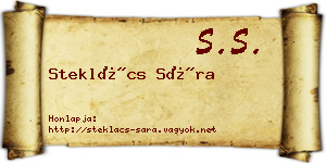 Steklács Sára névjegykártya